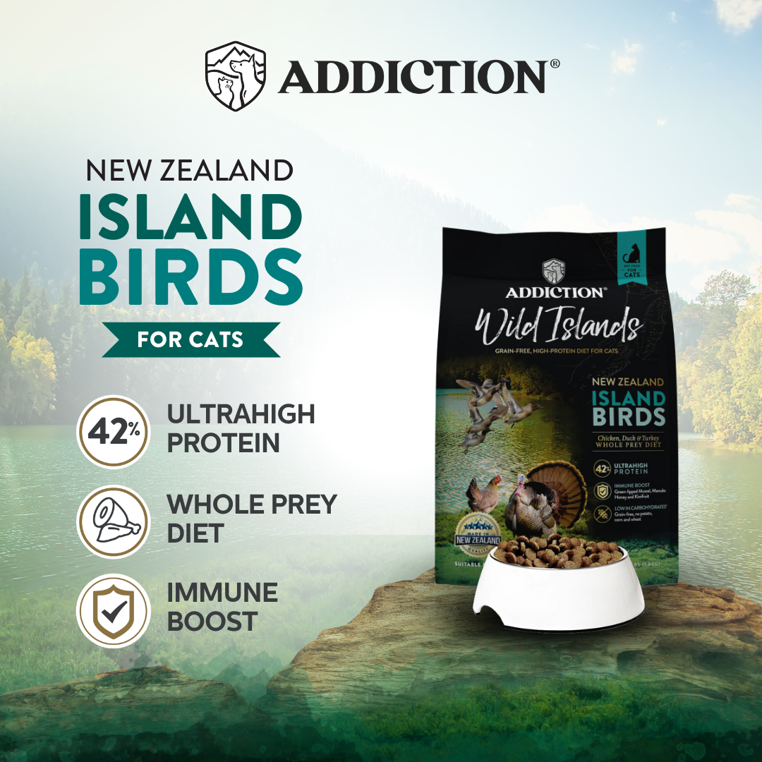SALE 10% OFF Addiction Wild Islands Island Birds New Zealand Duck Turkey and Chicken Dry Cat Food 1.8kg