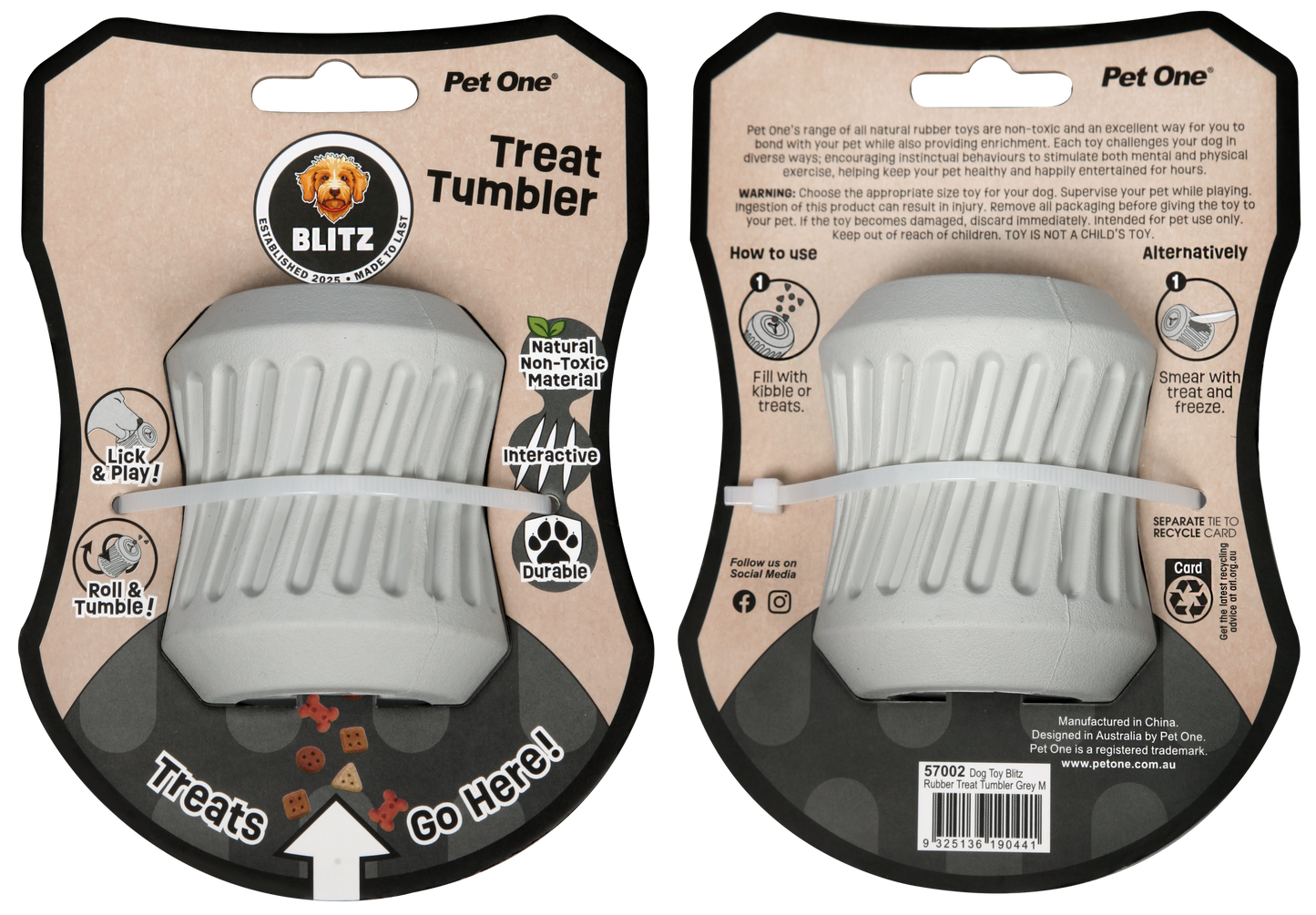Blitz Rubber Treat Tumbler NEW!