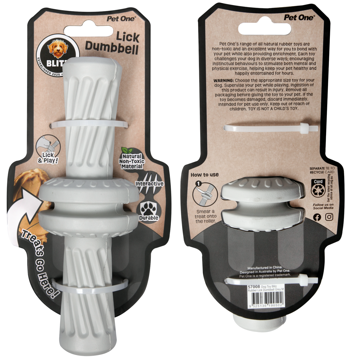 Blitz Rubber Lick Dumbbell NEW!