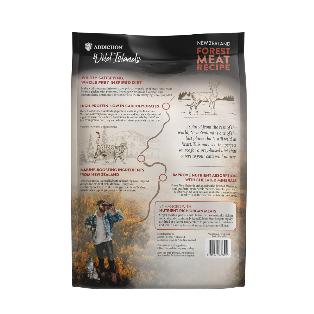 SALE 10% OFF Addiction Wild Islands Forest Meats New Zealand Venison High Protein Dry Cat Food 1.8kg