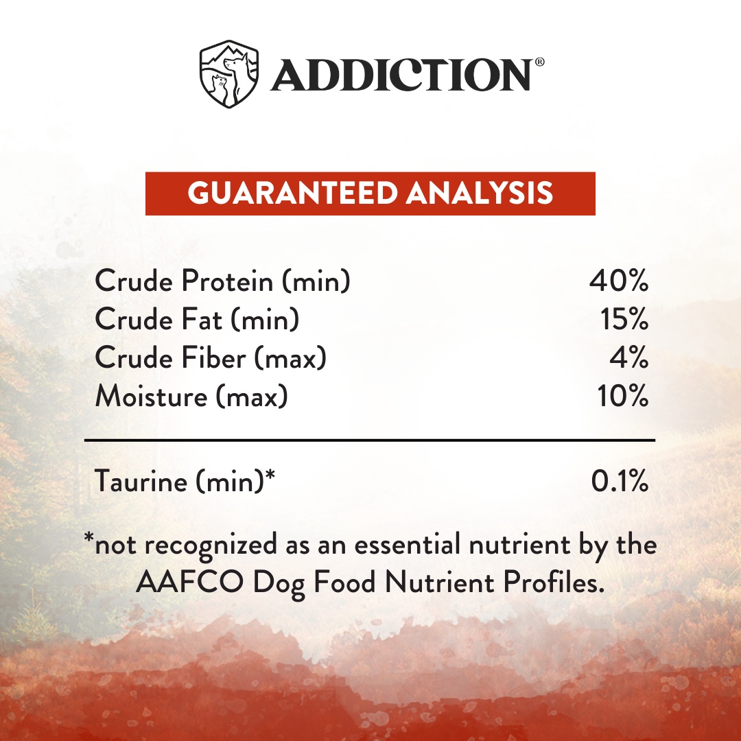 SALE 10% OFF -- Addiction Wild Islands Forest Meats New Zealand Venison High Protein Dry Dog Food