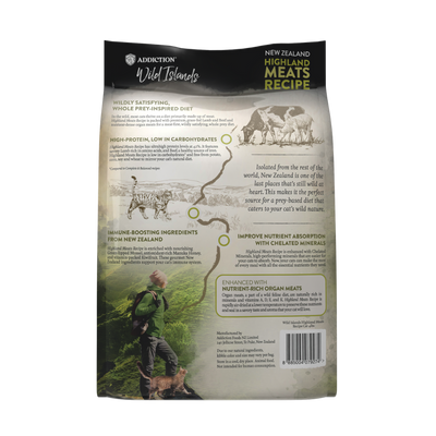 SALE 10% OFF Addiction Wild Islands Highlands Meats New Zealand High Protein Lamb and Beef Dry Cat Food 1.8kg