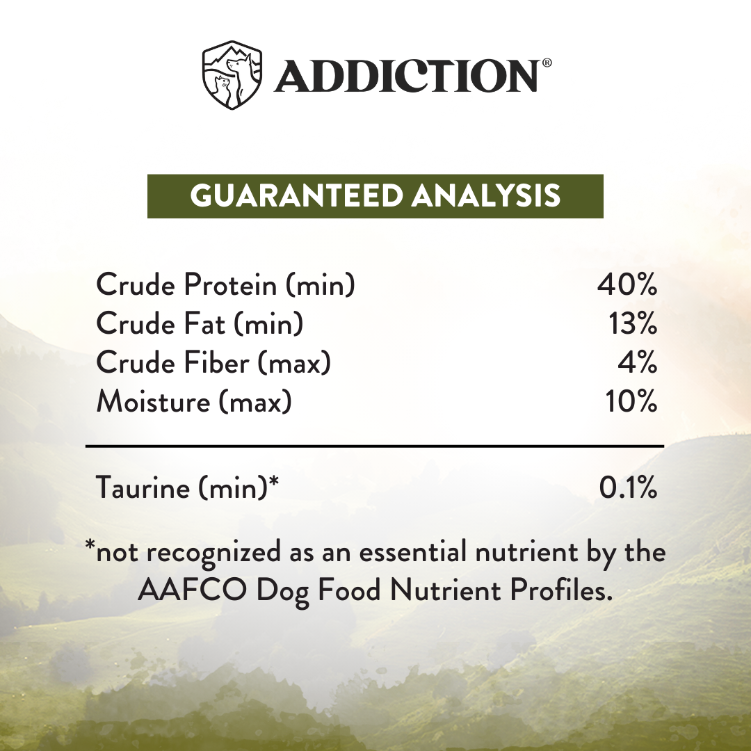 SALE 10% OFF -- Addiction Wild Islands Highland Meats High Protein New Zealand Beef and Lamb Dry Dog Food