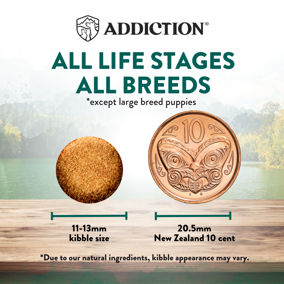 SALE -- 10% OFF 1.8KG OR 20% OFF 9 KG -- Addiction Wild Islands Island Birds New Zealand Duck Turkey and Chicken Dry Dog Food