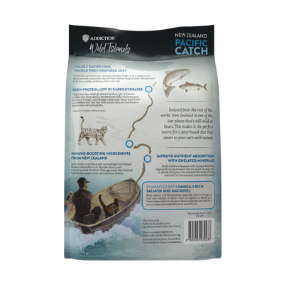 SALE 10% OFF Addiction Wild Islands Pacific Catch New Zealand Salmon Mackerel and Hoki Dry Cat Food
