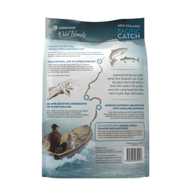 SALE 10% OFF Addiction Wild Islands Pacific Catch New Zealand Salmon Mackerel & Hoki Dry Dog Food