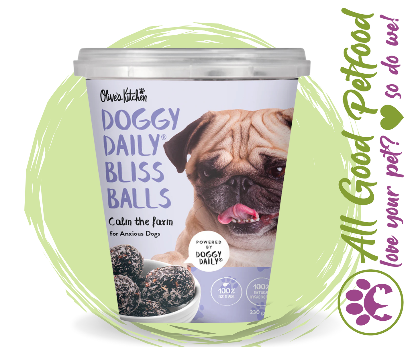 Doggy Daily Calm The Farm Bliss Balls