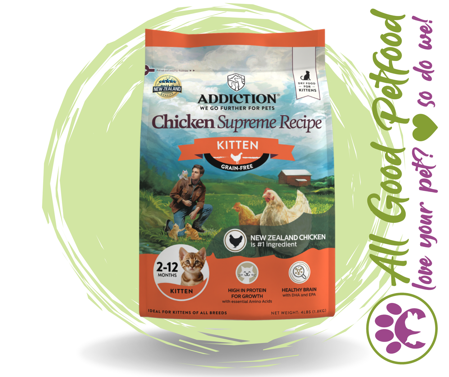 SALE 10% OFF Addiction Chicken Supreme Kitten 1.8kg