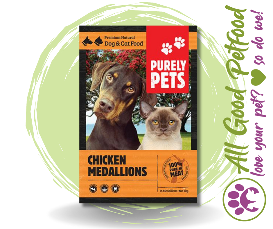 Purely Pets Chicken Medallions 1kg & 3kg / IN STORE ONLY