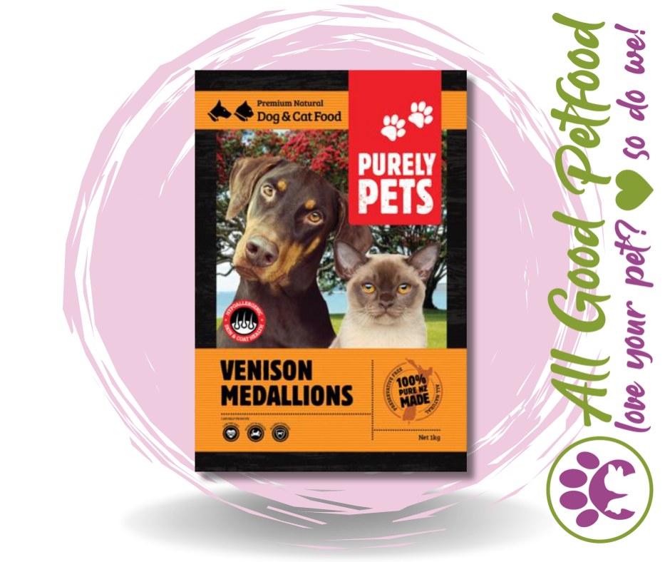 Purely Pets Venison Medallions 1kg / IN STORE ONLY