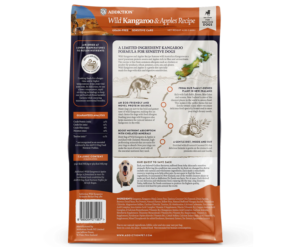 SALE 10% OFF Addiction Wild Kangaroo & Apple Grain Free Sensitive Gut Dry Dog Food