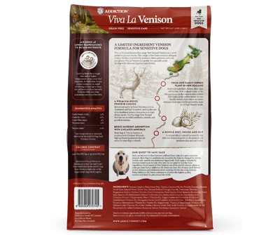 SALE 10% OFF Addiction Viva La Venison Grain Free Dry Dog Food
