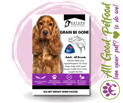 Natura Grain Be Gone TOP SELLER Grain Free Dog Food
