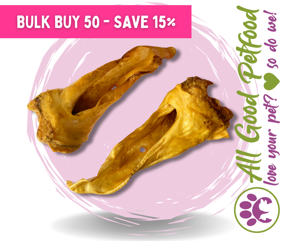 50 x Smokey Venison Ears - SAVE 15% !