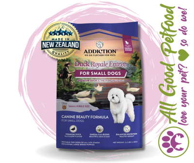 SALE 10% OFF Addiction Grain Free Duck Royale Entree Dry Dog Food for Small Dogs 1.5kg