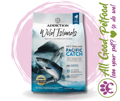 SALE 10% OFF Addiction Wild Islands Pacific Catch New Zealand Salmon Mackerel & Hoki Dry Dog Food