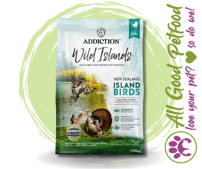 SALE -- 10% OFF -- Addiction Wild Islands Island Birds New Zealand Duck Turkey and Chicken Dry Dog Food