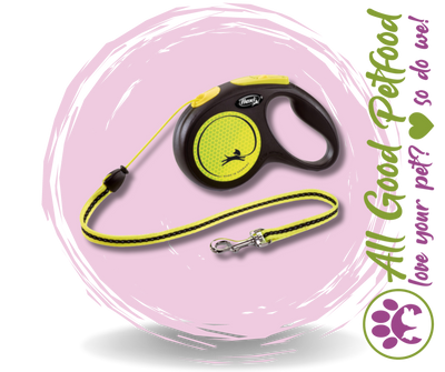 Flexi New Neon - 5cm Cord/Tape Leash - Assorted Colours