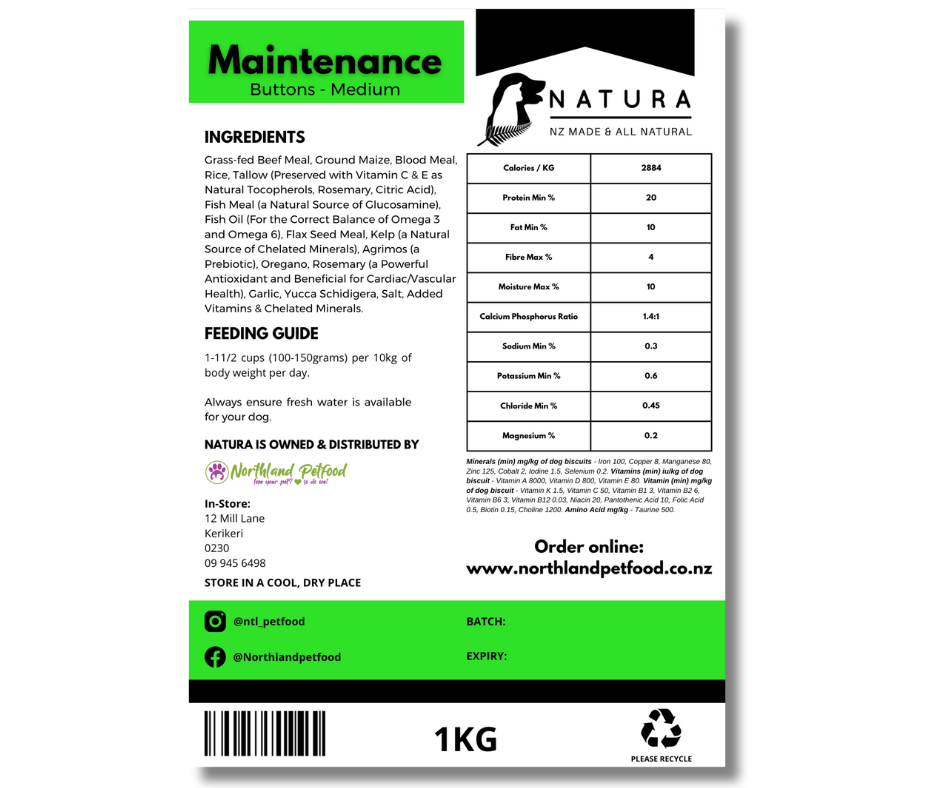 Natura Maintenance Dog Food