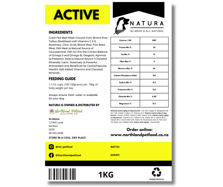 Natura Active Quality Active Dog Food