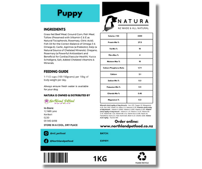 Natura Puppy - Natural and Healthy Puppy Food
