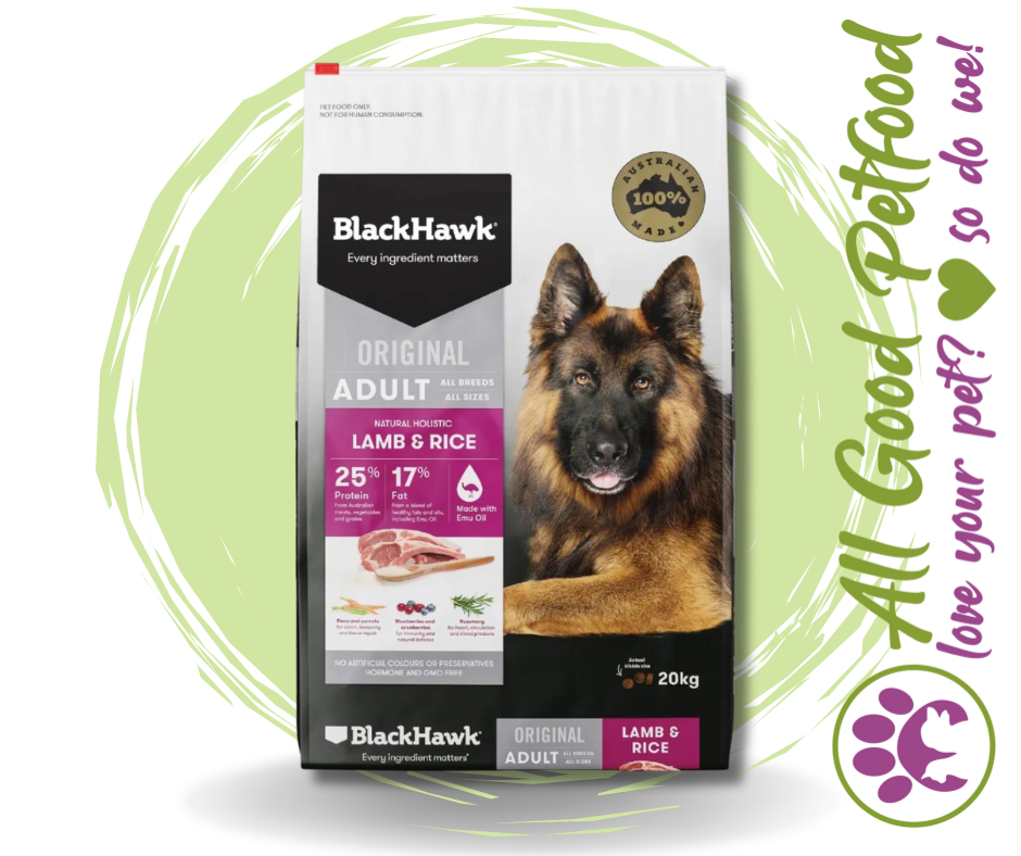 Black Hawk Dog Food 20kg BlackHawk Adult Lamb Rice 20kg For – All