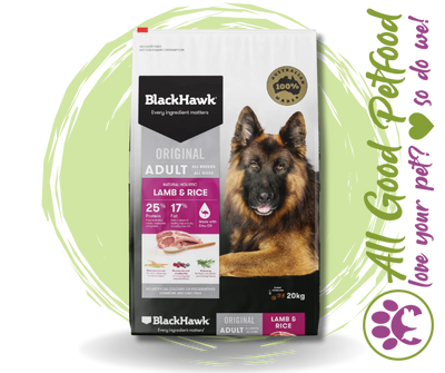BlackHawk Adult Lamb & Rice / 20kg for $199.99!