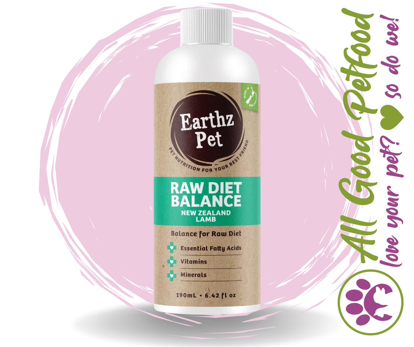 Earthz pet Raw Diet Balance New Zealand Lamb