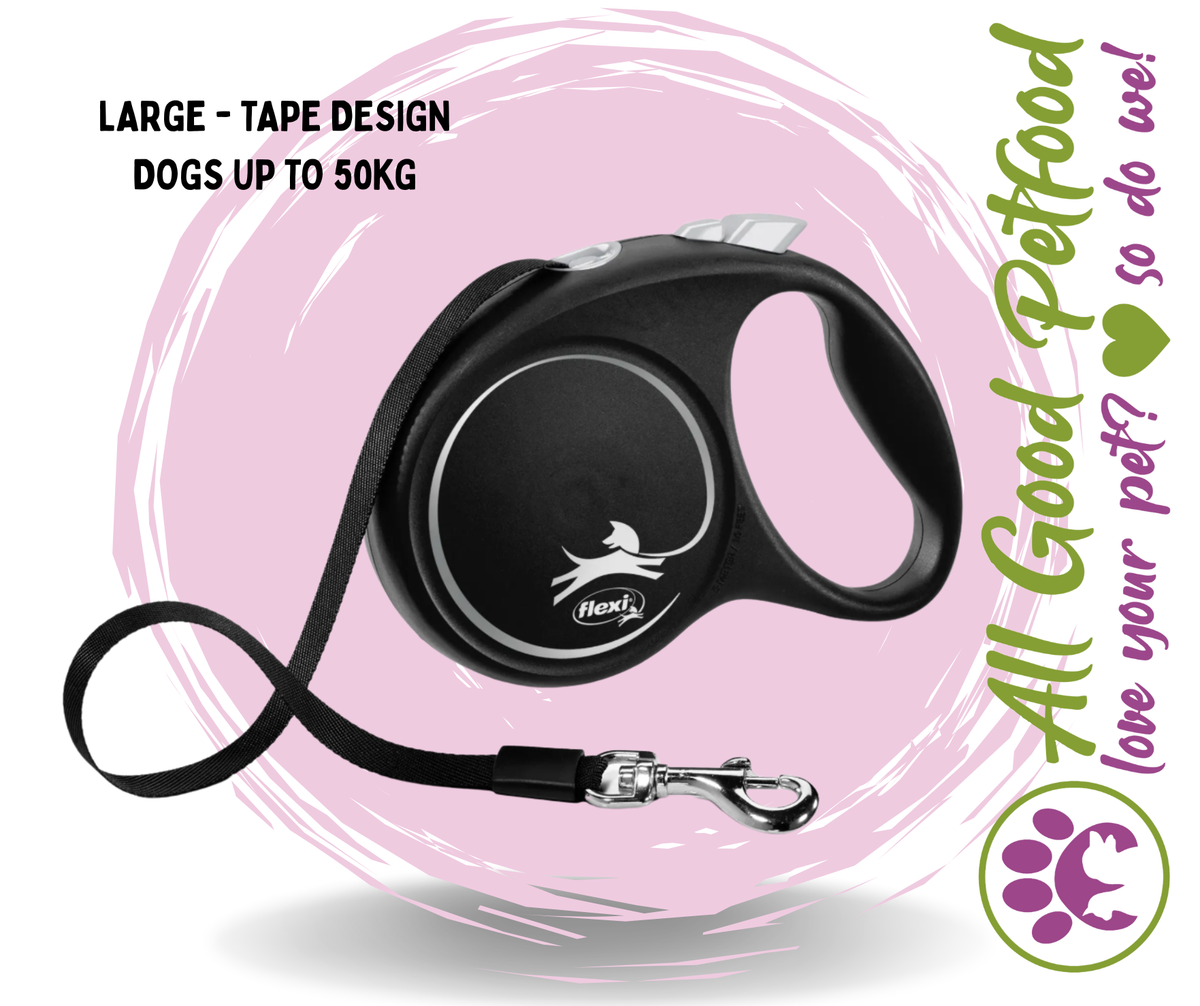 Flexi Black 5m Retractable Leash