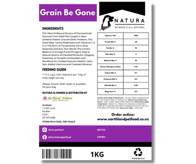 Natura Grain Be Gone TOP SELLER Grain Free Dog Food