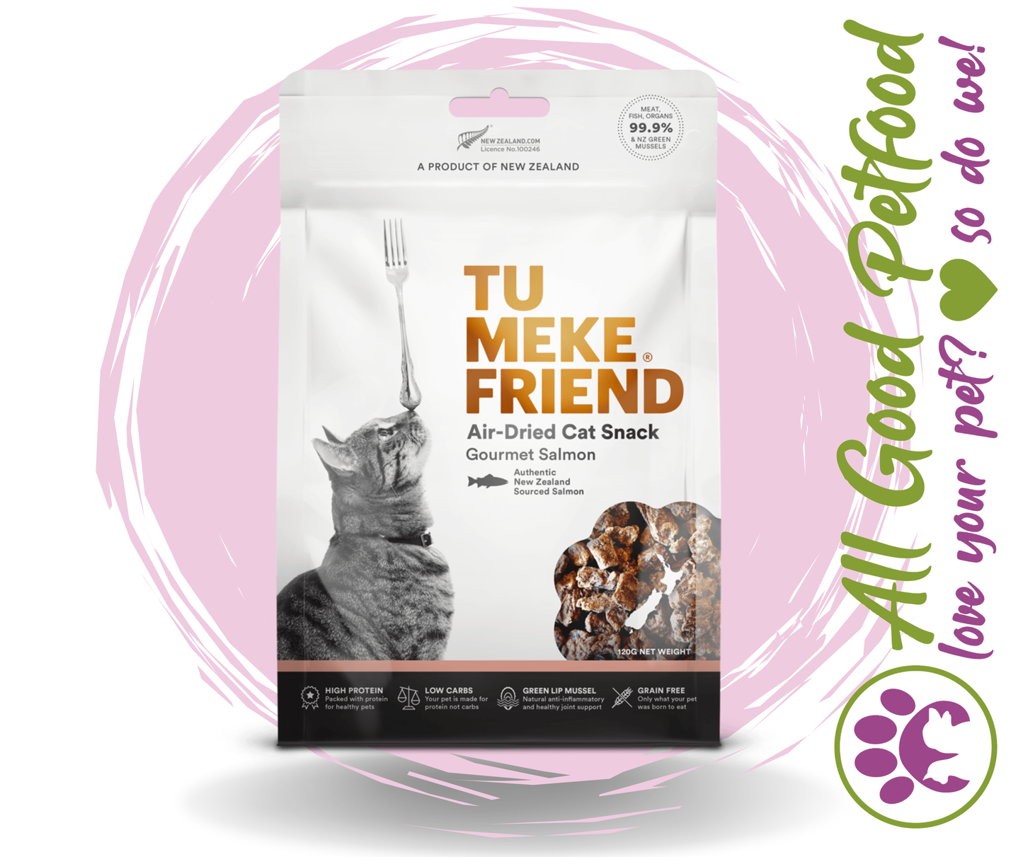 Tu Meke Air Dried Cat Snack Gourmet Venison 120g