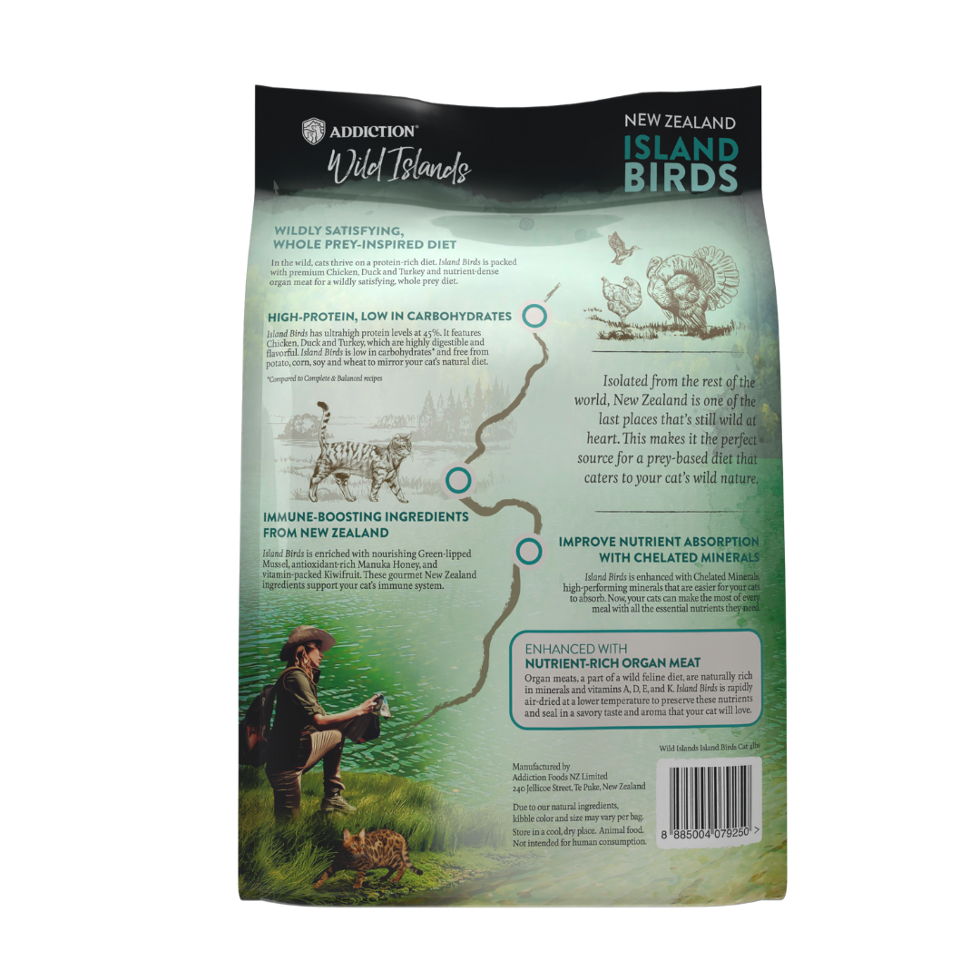 SALE 10% OFF Addiction Wild Islands Island Birds New Zealand Duck Turkey and Chicken Dry Cat Food 1.8kg