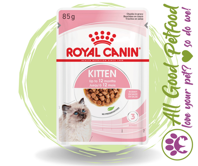 SALE 20% OFF - Royal Canin Kitten Gravy Wet Cat Food Pouches 85g