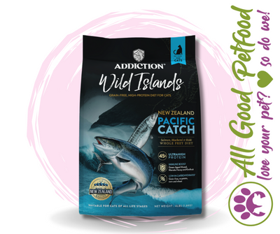 SALE 10% OFF Addiction Wild Islands Pacific Catch New Zealand Salmon Mackerel and Hoki Dry Cat Food