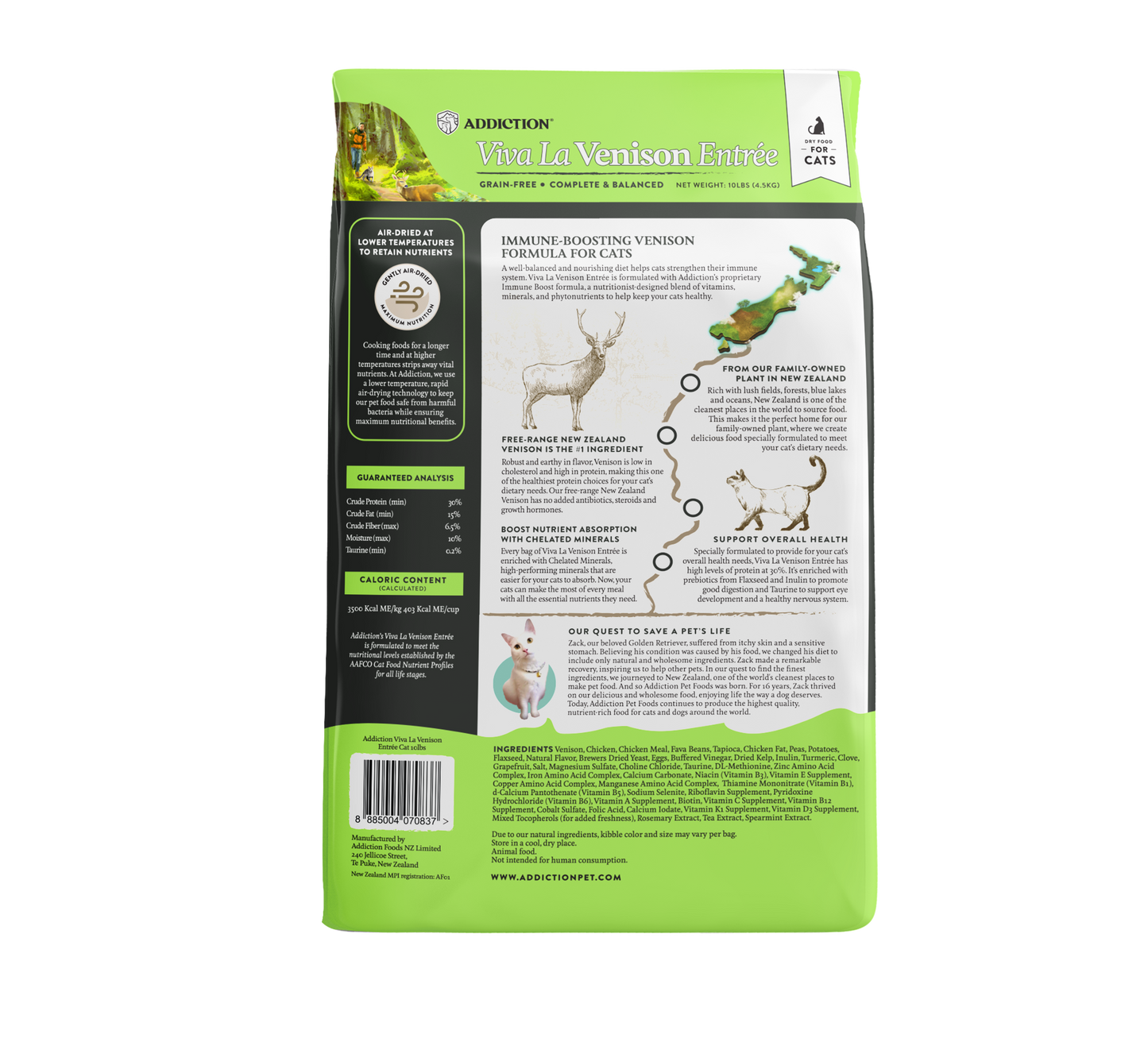 SALE -- 20% OFF Addiction Viva La Venison Grain Free Cat Food