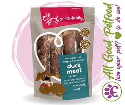 Duck Wrap Sticks Dog Treats Medium 4 Pack