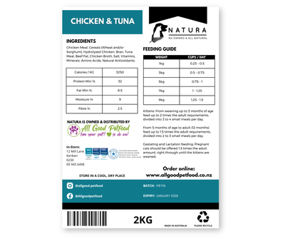 SALE 10% OFF Natura Chicken & Tuna Cat Food