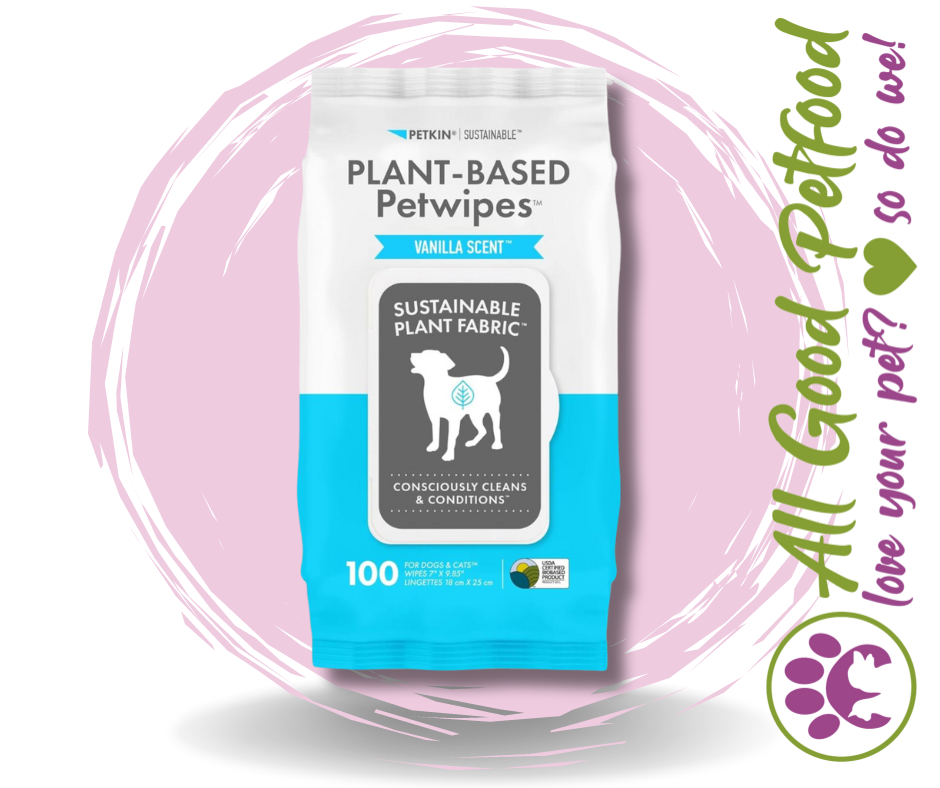 SALE 25% OFF -- Petkin Plant Based Wipes Vanilla 100pk