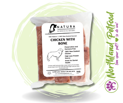 NATURA Chicken With Bone 1kg / IN STORE ONLY