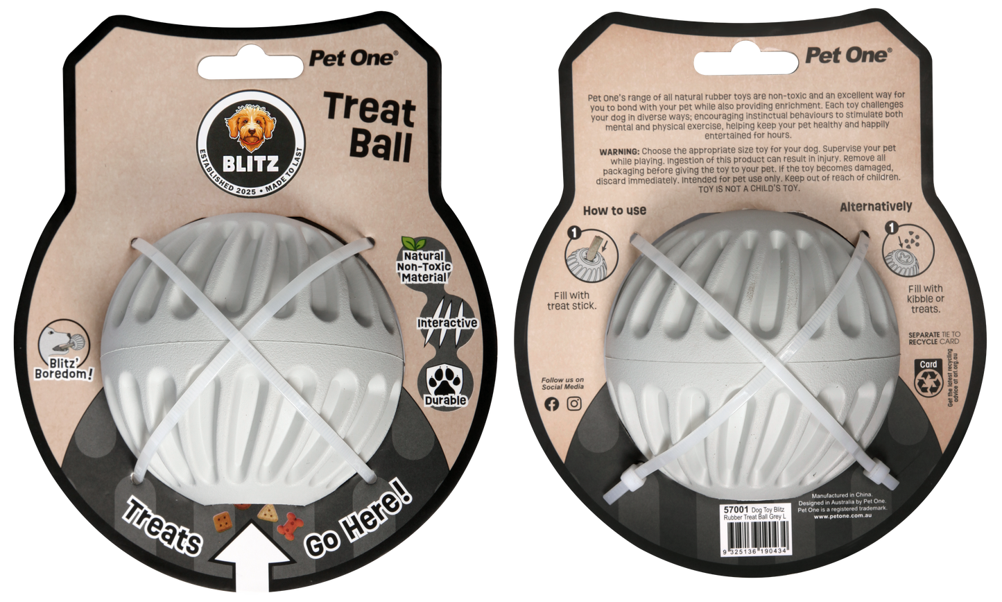 Blitz Rubber Treat Ball NEW!