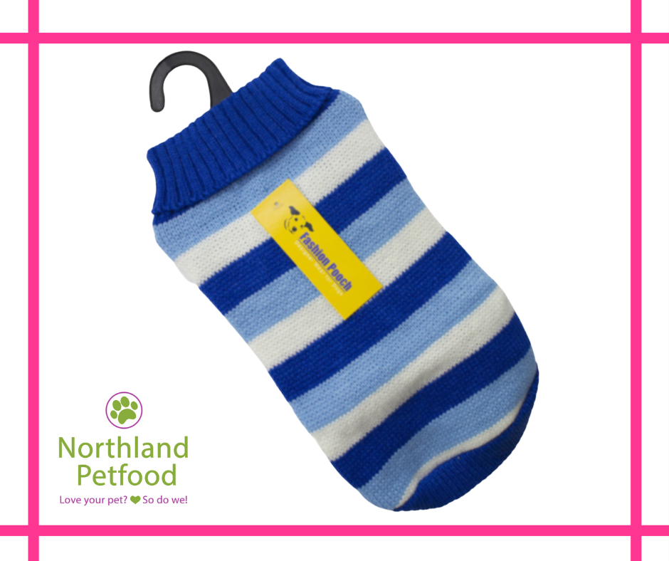 Knitted Jumper - Blue & White Striped