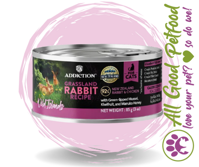 Addiction Grassland Rabbit Wet Cat Food 85g