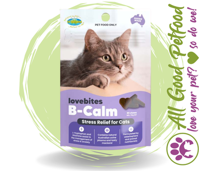 LoveBites B-Calm Chews for CATS  60 Pack- Arriving Early Oct
