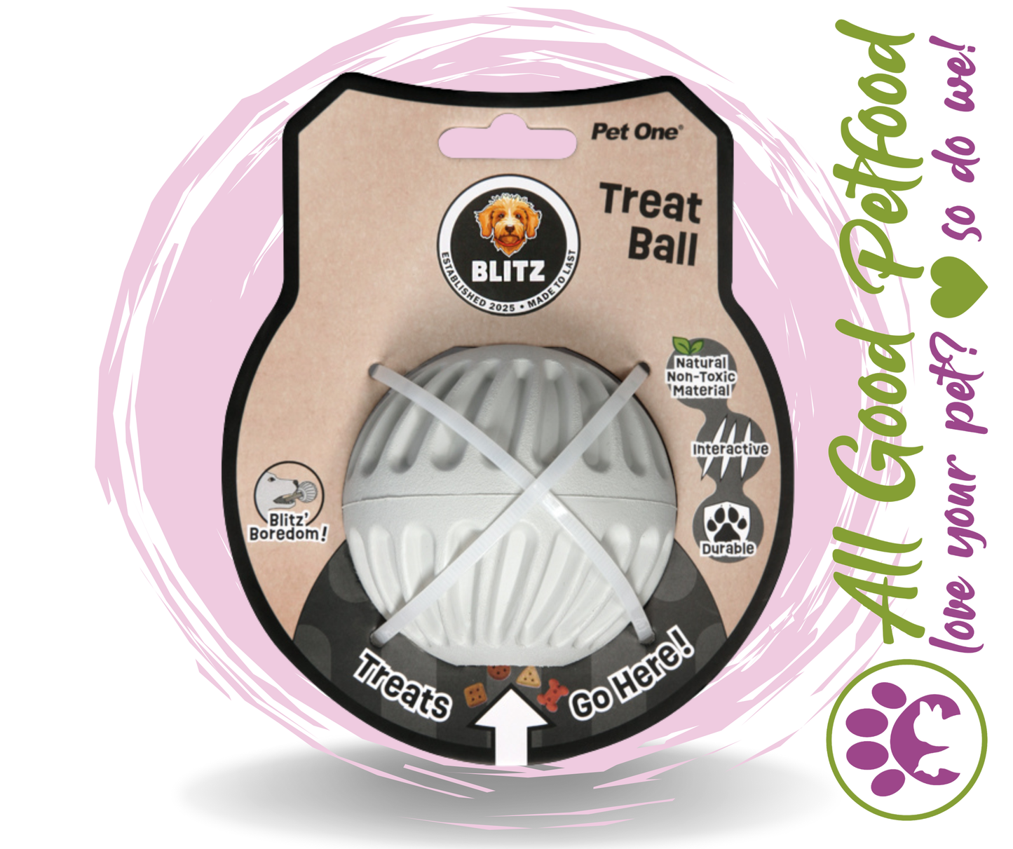 Blitz Rubber Treat Ball NEW!