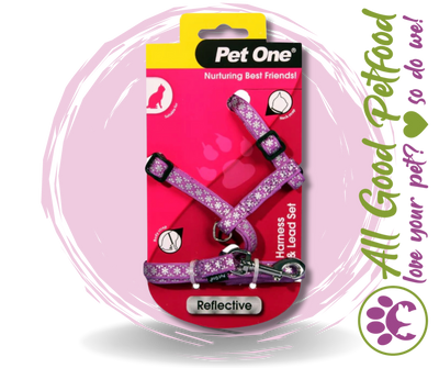 Pet One Harness & Lead Set - Cat/Kitten Reflective