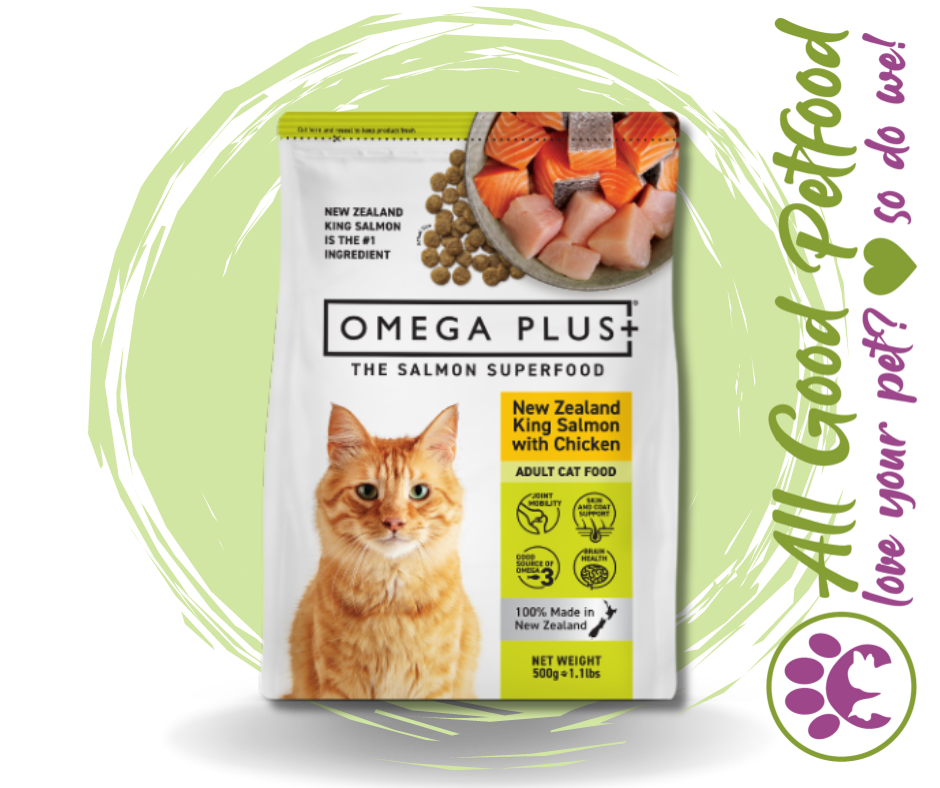 Omega Plus King Salmon Dry Cat Food With Chicken 1.5kg