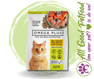 Omega Plus King Salmon Dry Cat Food With Chicken 1.5kg