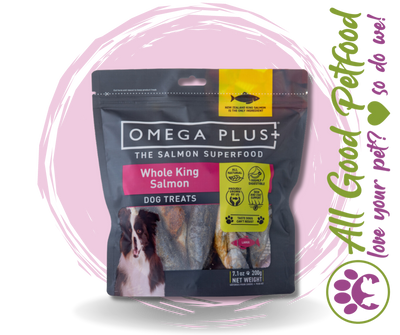 SALE 10% OFF -- Omega Plus - Whole King Salmon Cat or Dog 200g