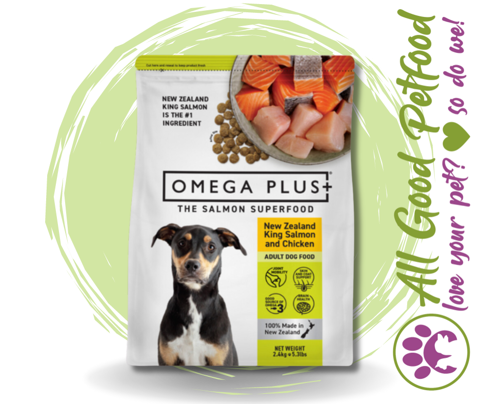 Omega Plus Salmon & Chicken Dry Dog Food - 7kg