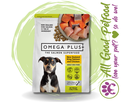 Omega Plus Salmon & Chicken Dry Dog Food - 7kg